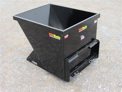 skid steer dump hopper|trash hopper for skid steer.